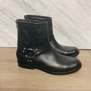 Frye Phillip Harness Short Boots Black